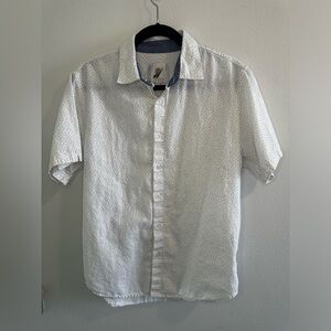 Fundamental Coast - Button Down Short Sleeve Shirt - Cotton & Linen- Size Small